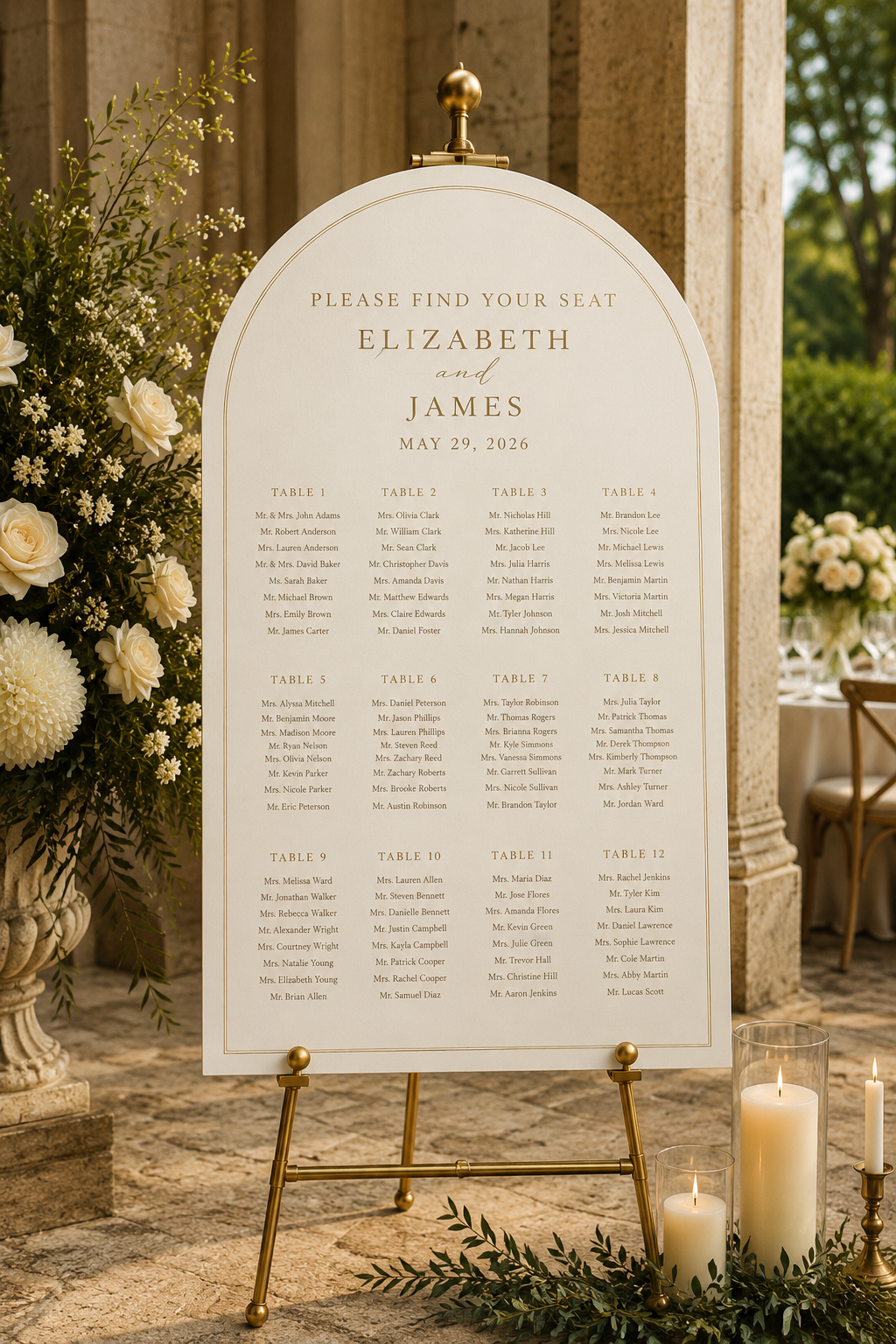 Estate Seating Chart