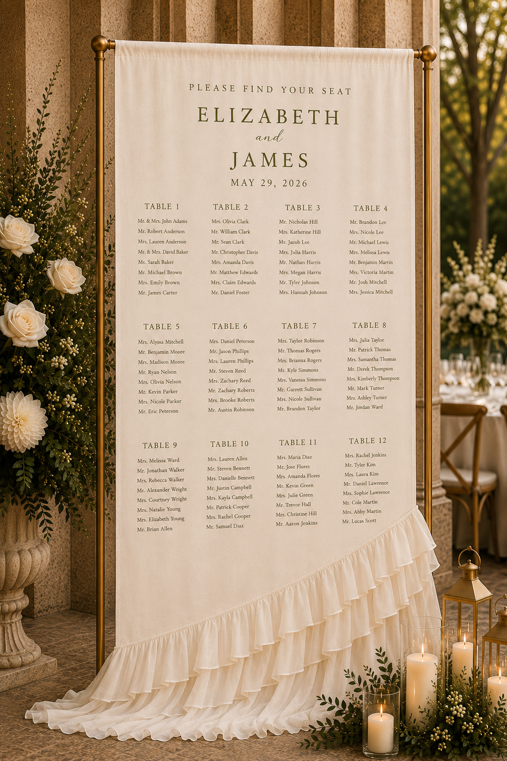 Estate Seating Chart