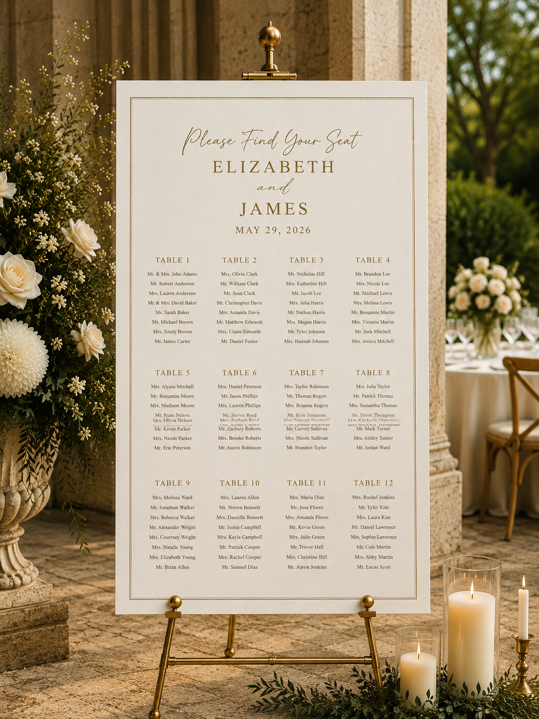 Estate Seating Chart
